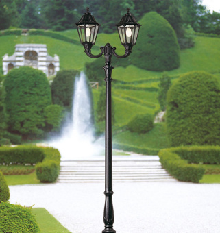 Столб фонарный уличный фонарь HOREB OFIR / NOEMI 2L черный