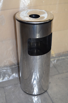 Урна для мусора мусорка офисная с клапаном нержавеющая