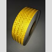 Светоотражающая самоклеющаяся лента сотовая разметки маркировки желтая