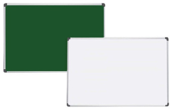 Двусторонняя маркерная + меловая магнитная доска, 120x80 см, настенная