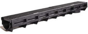 Лоток водоотводный дренажный водоотвода с пластиковой решеткой